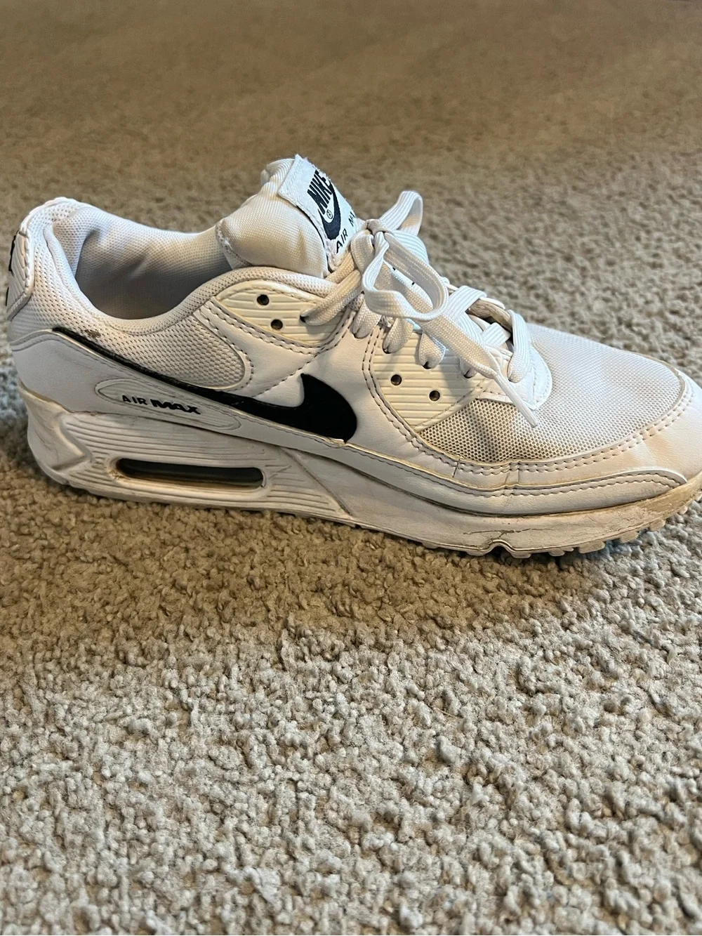 Nike White and Black Air Max Sneakers